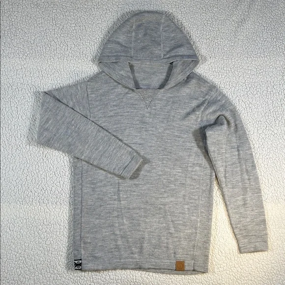 Paka Gray Knit Alpaca Hoodie, Men’s Medium — Brand New - Picture 4 of 10